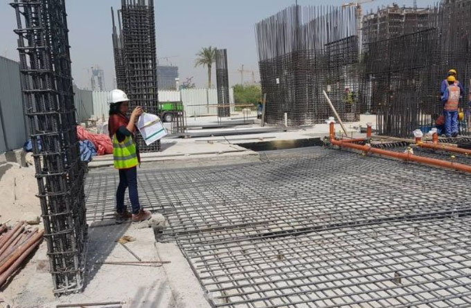Some vital steps for construction of reinforced concrete ground floor slab of a high rise building