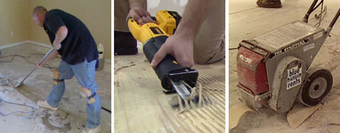 Removing Vinyl flooring, Old Linoleum or Glue