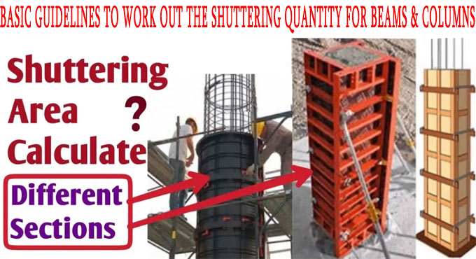 Basic guidelines to work out the shuttering quantity for beams & columns