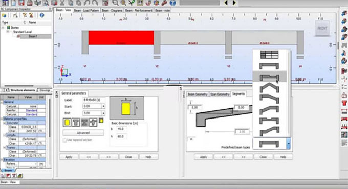 Structural Analysis Professional software offers Integrated Design Solution for Reinforced Concrete Beam