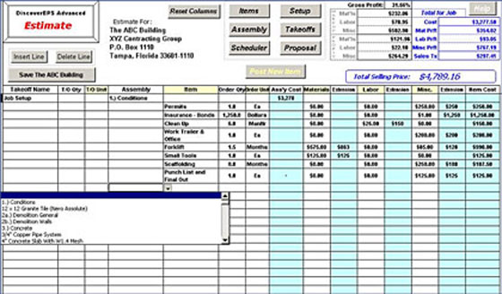 The Construction Estimating Sheet and its utility