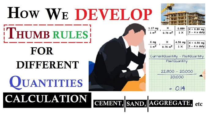 Formation of thumb rules for cement, sand and aggregates