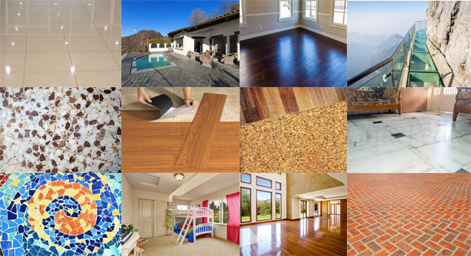 Various types of popular flooring materials
