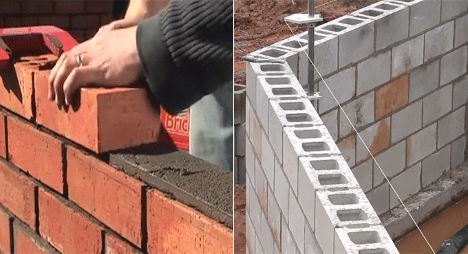 Some useful tips for placing bricks & blocks in a wall