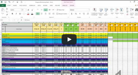 Monitor and Control Excel Sheet for General Contractor