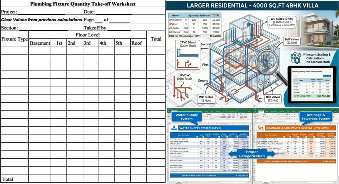Plumbing Estimating & Quantity Take-Offs – Complete Step-by-Step Guide