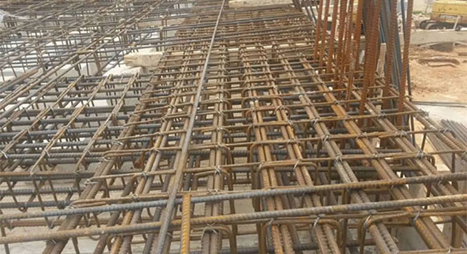 Process for Slab Reinforcement in a construction