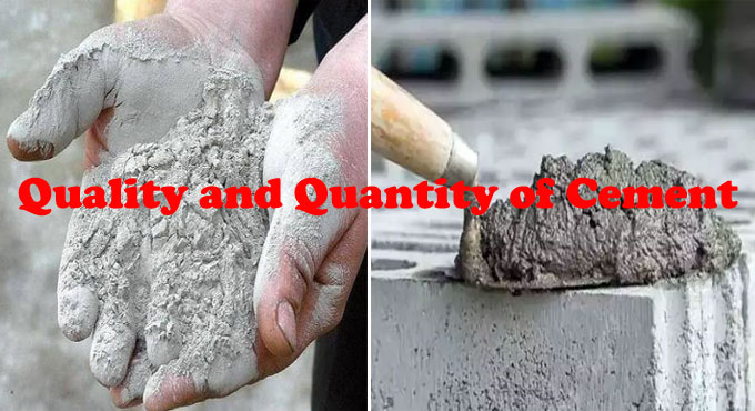 Some useful tips to check the quality of cement on site