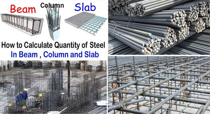 How to Calculate Steel Quantity for Beam, Column and Slab