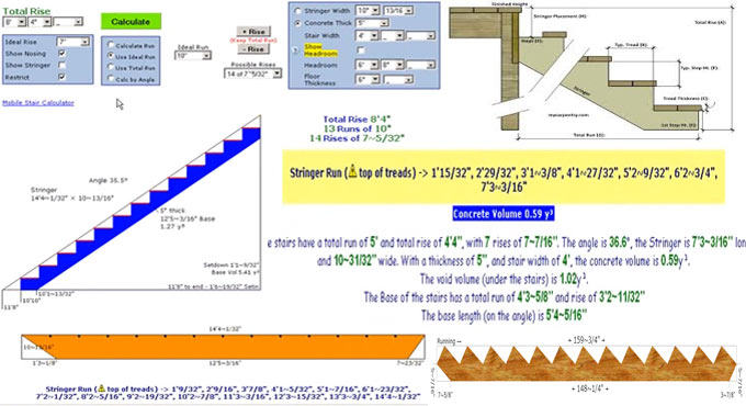 Online calculation for stairs with full plan by Stair Calculator