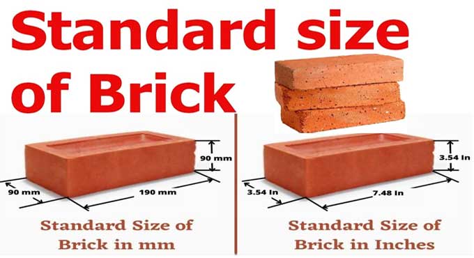 Indian Brick Standard Size and Dimension