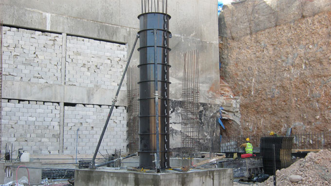 Details about steel in column