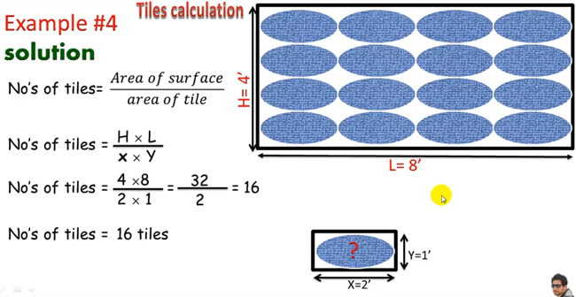 How to calculate the number of tiles for different types of tiles surfaces